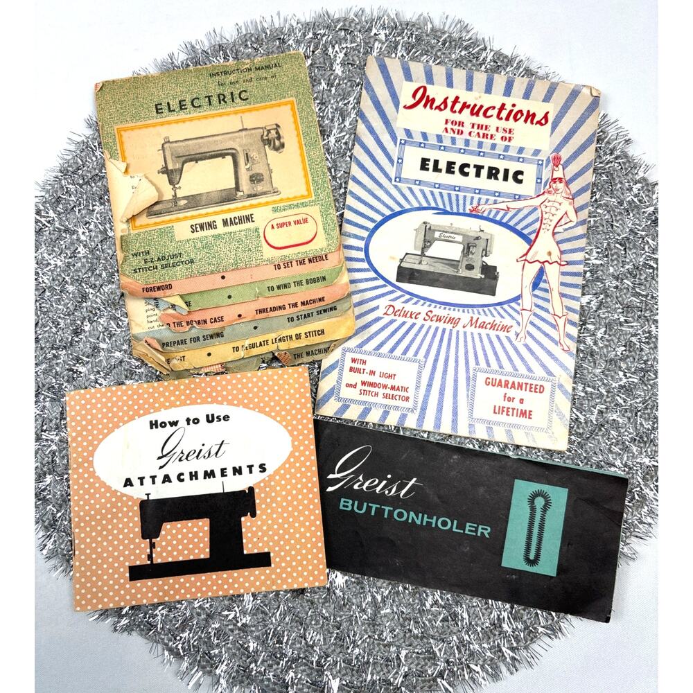 1950s Vintage lot of Sewing Manuals/Instruction Booklet, Shabby and Chic, Sewing